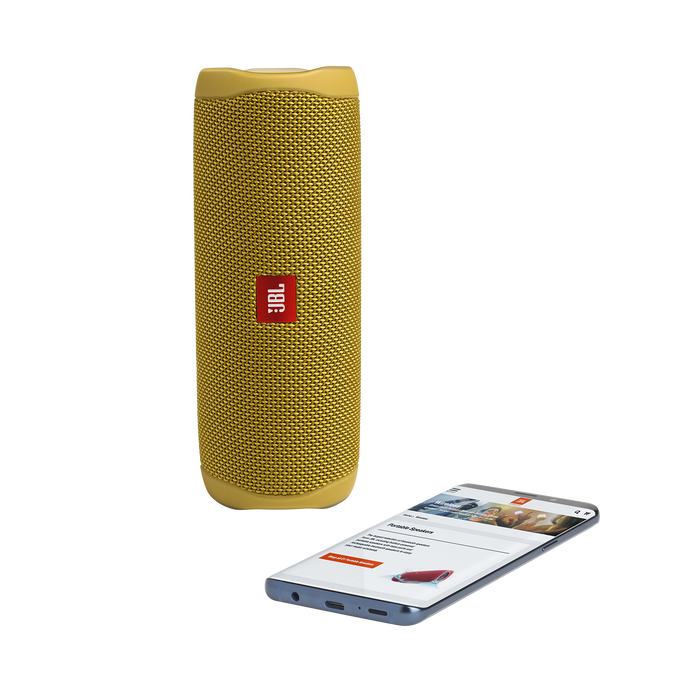 JBL Flip 5 - Mustard Yellow - Portable Waterproof Speaker - Detailshot 2 image number null